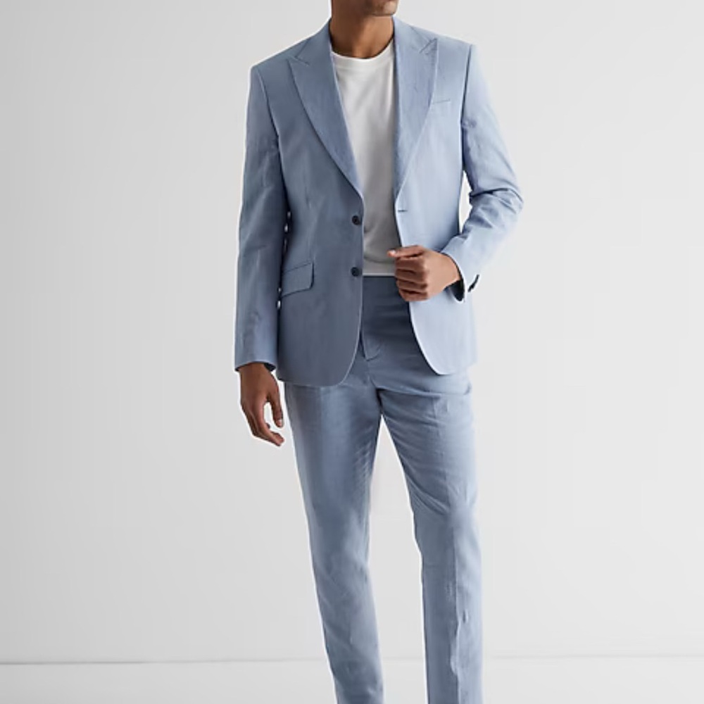 Express Innovator Sky Blue Men's Suit